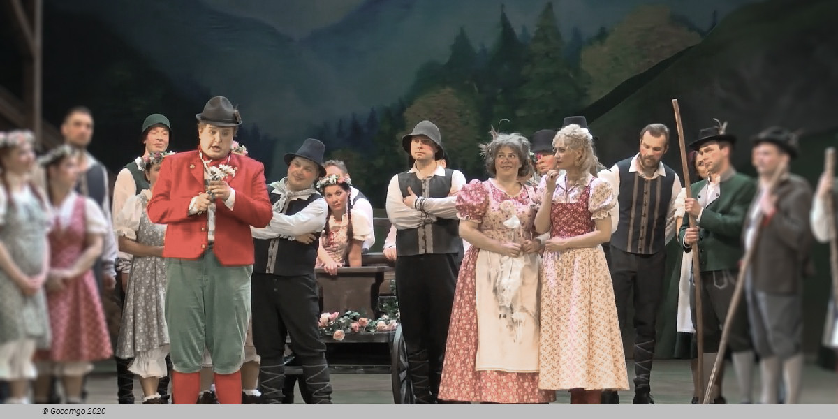 Scene 8 from the operetta "The Bird Seller"