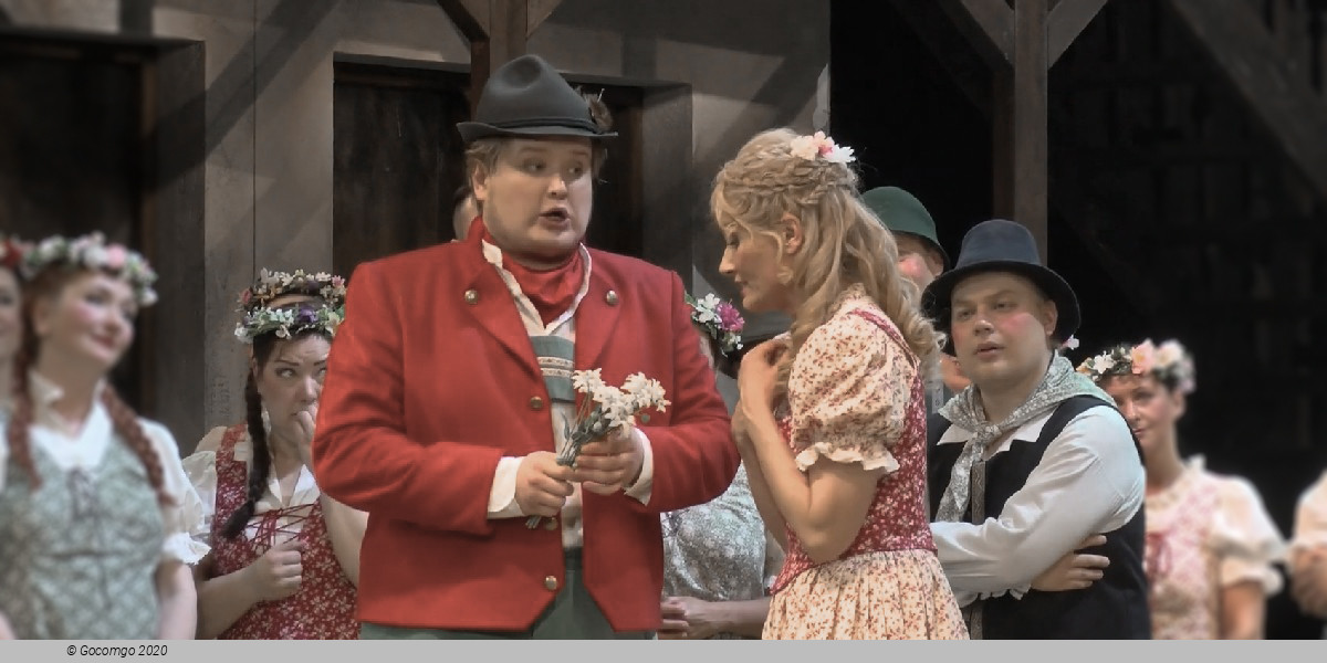 Scene 9 from the operetta "The Bird Seller"